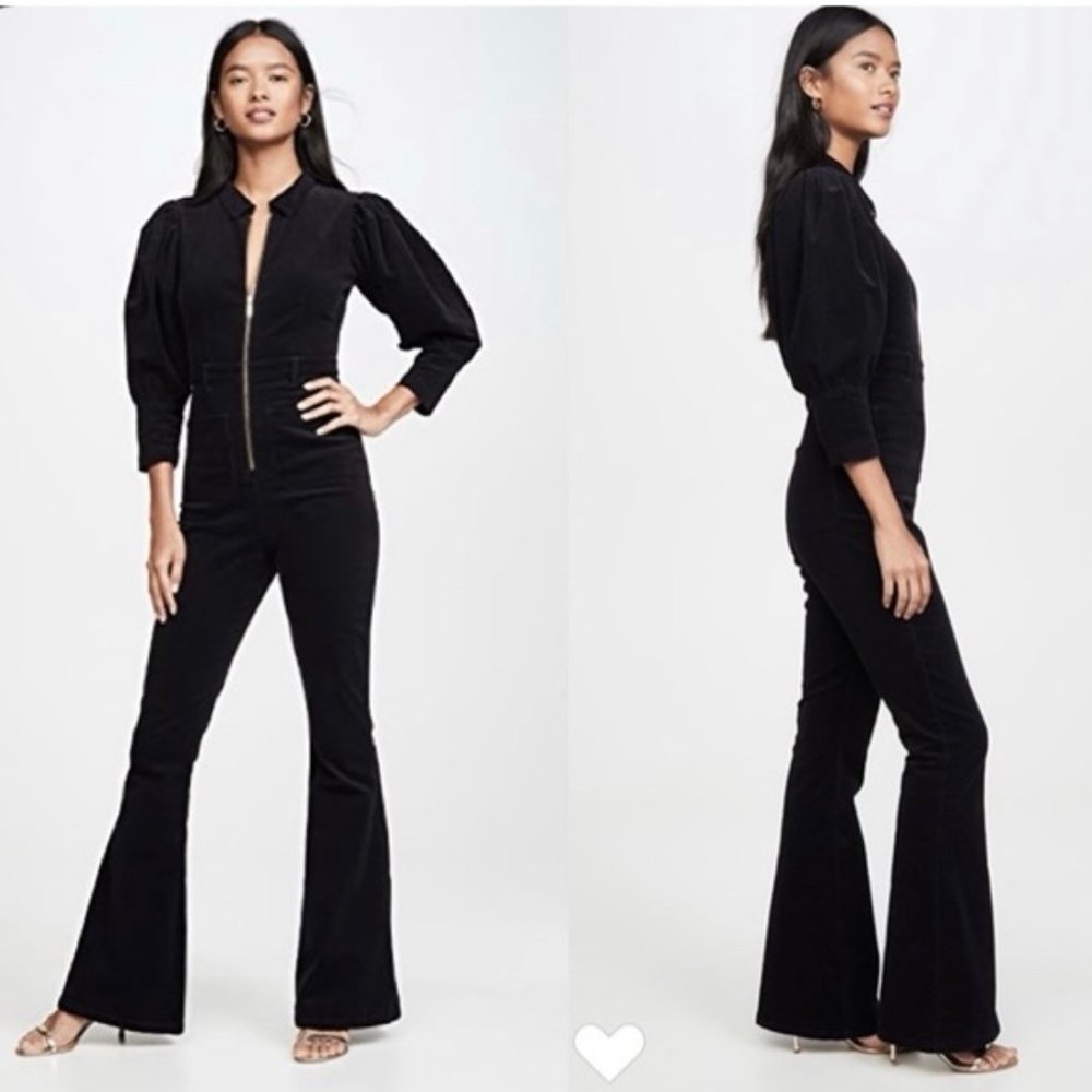NWT WeWoreWhat '70s Jumpsuit in Black sz XS
